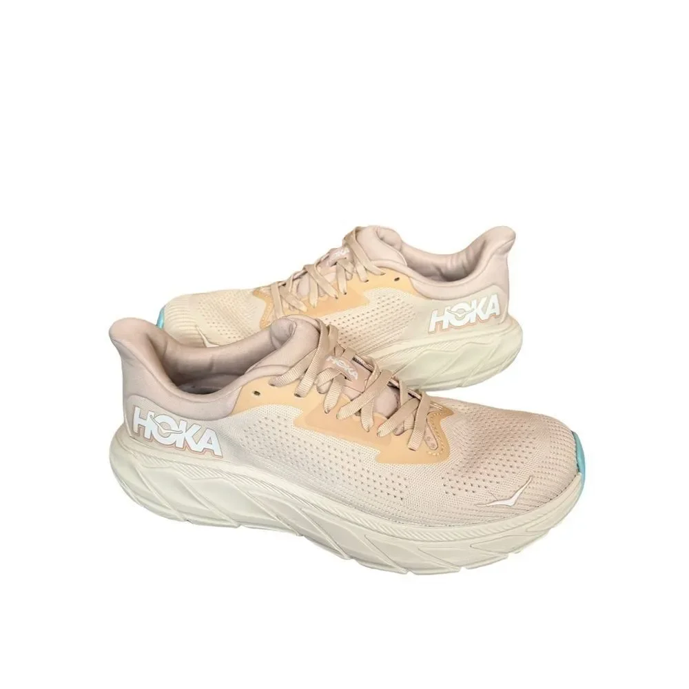 Hoka Women's Beige and Cream Athletic Shoes size 9.5 B
